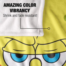 Spongebob Squarepants Silky Angry Face Supersoft Blanket Yellow (One Size) - thumbnail 4