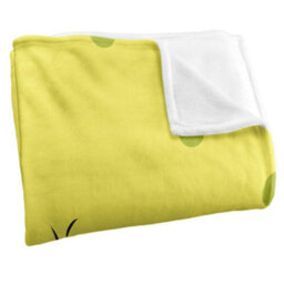Spongebob Squarepants Silky Angry Face Supersoft Blanket Yellow (One Size) - thumbnail 3