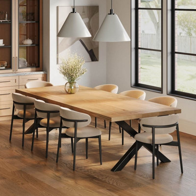 Ashford Blake Solid Oak Dining Table - Chunky X Legs - image 1