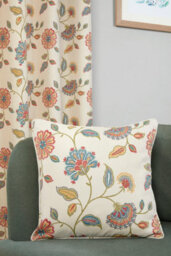 Sundour Shelley - Fully Lined Floral Curtains - Eyelet - Polycotton (Multi, Filled Cover - 18'' X 18'' (Single)) - thumbnail 1