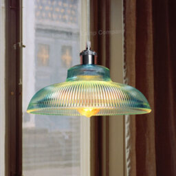 Long Life Lamps Company Retro Vintage Blue Glass Ceiling Pendant Light M0216 - thumbnail 7