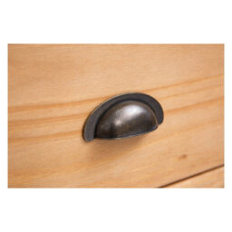 Cabinet Bits Lucca Waxed 2 Drawer 2 Door Sideboard Brass Cup Handle - thumbnail 6