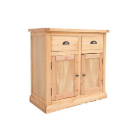 Cabinet Bits Lucca Waxed 2 Drawer 2 Door Sideboard Brass Cup Handle - thumbnail 1