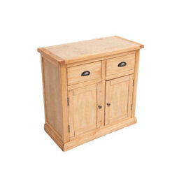 Cabinet Bits Lucca Waxed 2 Drawer 2 Door Sideboard Brass Cup Handle - thumbnail 3