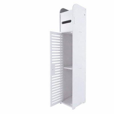 Bathroom Floor Storage Cabinet With 2-Tier Internal Shelves - image 1