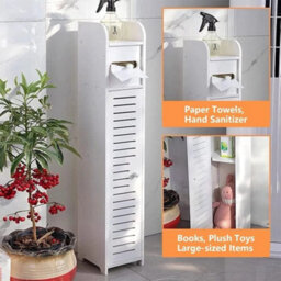 Bathroom Floor Storage Cabinet With 2-Tier Internal Shelves - thumbnail 3