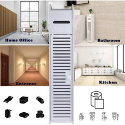 Bathroom Floor Storage Cabinet With 2-Tier Internal Shelves - thumbnail 4