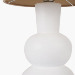 Pacific Lifestyle Set Of 2 Aaliyah White Curved Bottle Ceramic Table Lamp - thumbnail 7