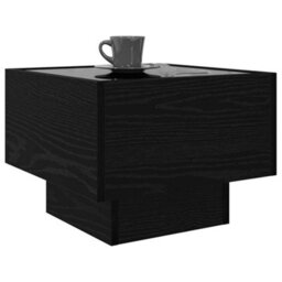 Berkfield Coffee Table Black Oak 40 X 40 X 30 Cm Engineered Wood - thumbnail 3
