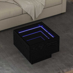 Berkfield Coffee Table Black Oak 40 X 40 X 30 Cm Engineered Wood - thumbnail 1
