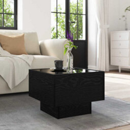 Berkfield Coffee Table Black Oak 40 X 40 X 30 Cm Engineered Wood - thumbnail 5