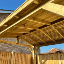 "NLC(DRIFFIELD)LIMITED Nlc Wooden Gazebo 3M X 3.6M (9'10"" X 11'10"") With Featheredge Roof And Tanalised Timber" - thumbnail 3