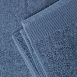 Homescapes Denim Blue 100% Combed Egyptian Cotton Set Of 2 Face Cloths 700 Gsm - thumbnail 4