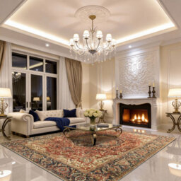 Bedlooms Majestic Cashmere Rug 200X290Cm, Modern Area Rug, Anti Slip, Stain Resistant, Living Area & Bed Room Rug - thumbnail 7