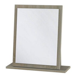 Oak Effect Rectangular Wall-Mounted Framed Mirror, (H)50.5Cm (W)48Cm