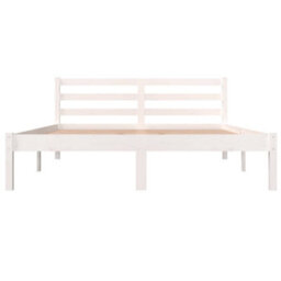Berkfield Day Bed Solid Wood Pine 140X190 Cm White - thumbnail 4