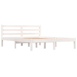 Berkfield Day Bed Solid Wood Pine 140X190 Cm White - thumbnail 3