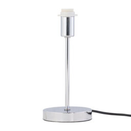 First Choice Lighting Chrome Touch Operated Table Lamp With Grey Cotton Shade - thumbnail 9