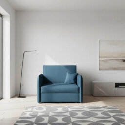 Viva Loft I Armchair With Sleep Function Storage Container Chipboard Wood Frame Metal Legs 95Cm Width Turquoise - thumbnail 2