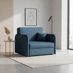 Viva Loft I Armchair With Sleep Function Storage Container Chipboard Wood Frame Metal Legs 95Cm Width Turquoise - thumbnail 1