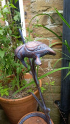 Inspirational Gifting Kingfisher On Reeds Garden Ornament Sculpture With An Aged Bronze Finish - thumbnail 4