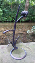 Inspirational Gifting Kingfisher On Reeds Garden Ornament Sculpture With An Aged Bronze Finish - thumbnail 9