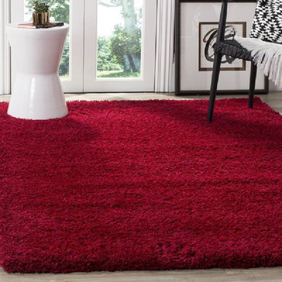 "Bravich Red Thick Shaggy Rug - California - 160X230Cm (5'4""x7'8"")" - image 1