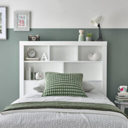 Bedmaster Oscar White Wooden Bookcase Ottoman Storage Bed And Memory Maestro Memory Foam Mattress - thumbnail 5