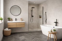Marlborough Kavian Mid Grey Matt Porcelain Wall Tiles (35 Pack - 5 Box - 6.2M2 Coverage) - Bedroom - Inspired By Natural Limestone - thumbnail 7