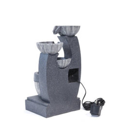 Living And Home Outdoor Electric Freestanding Garden Fountain Tiered Rockery Decor With Led Light - thumbnail 7