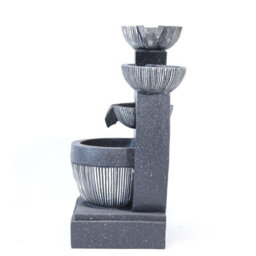 Living And Home Outdoor Electric Freestanding Garden Fountain Tiered Rockery Decor With Led Light - thumbnail 5
