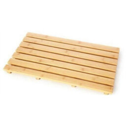 Large Bathroom Wooden Duck Board Natural Wood Rectangular Shower Bath Mat Board - thumbnail 1