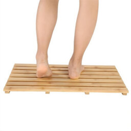 Large Bathroom Wooden Duck Board Natural Wood Rectangular Shower Bath Mat Board - thumbnail 2