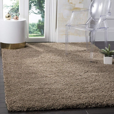 "Bravich Mocha Thick Shaggy Rug - California - 80X150Cm (2'8""x5')" - image 1