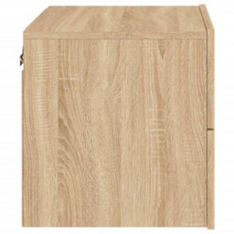 Berkfield Wall-Mounted Bedside Cabinet With Led Lights Sonoma Oak - thumbnail 8