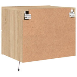 Berkfield Wall-Mounted Bedside Cabinet With Led Lights Sonoma Oak - thumbnail 9