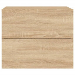 Berkfield Wall-Mounted Bedside Cabinet With Led Lights Sonoma Oak - thumbnail 7