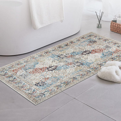 Ameha Area Rugs 40X60 Cm Coastal Cashmere Style Soft Short Pile Vintage Rug - Carpet For Dining Room - image 1