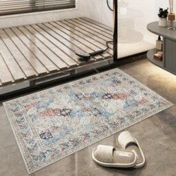 Ameha Area Rugs 40X60 Cm Coastal Cashmere Style Soft Short Pile Vintage Rug - Carpet For Dining Room - thumbnail 5