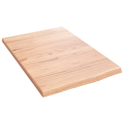 Berkfield Wall Shelf Light Brown 40X60X2 Cm Treated Solid Wood Oak - image 1