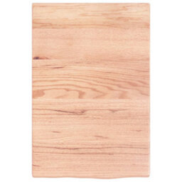 Berkfield Wall Shelf Light Brown 40X60X2 Cm Treated Solid Wood Oak - thumbnail 2