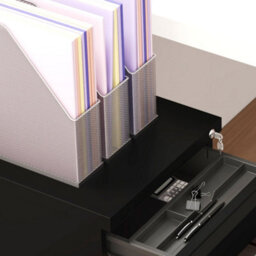 Vinsetto Filing Cabinet With Lock And Hanging Bar For Letter A4 Legal, Black - thumbnail 9