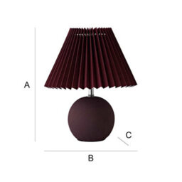 Valuelights Beattie Burgundy Origami Table Lamp And Bulb - thumbnail 7