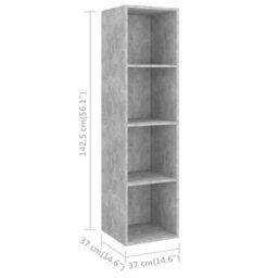 Berkfield Practical 3 Piece Tv Cabinet Set Concrete Grey Engineered Wood - thumbnail 7
