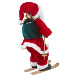 Urbn-Living Urbnliving 45Cm Santa Claus On Skis Christmas Decoration - Standing Festive Figure - thumbnail 8