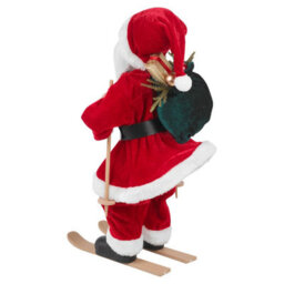 Urbn-Living Urbnliving 45Cm Santa Claus On Skis Christmas Decoration - Standing Festive Figure - thumbnail 9