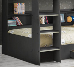 Orion Anthracite Wooden Storage Bunk Bed Frame - 3Ft Single - thumbnail 4