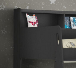 Orion Anthracite Wooden Storage Bunk Bed Frame - 3Ft Single - thumbnail 2