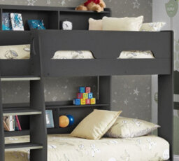 Orion Anthracite Wooden Storage Bunk Bed Frame - 3Ft Single - thumbnail 3