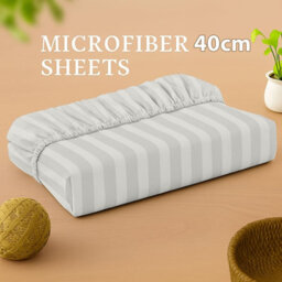 Oxford Homeware White Satin Stripe Fitted Sheet 40Cm Extra Deep Pocket Soft Easy Care Bedding Sheet (W)152Cmx(L)200Cm (King) - thumbnail 9
